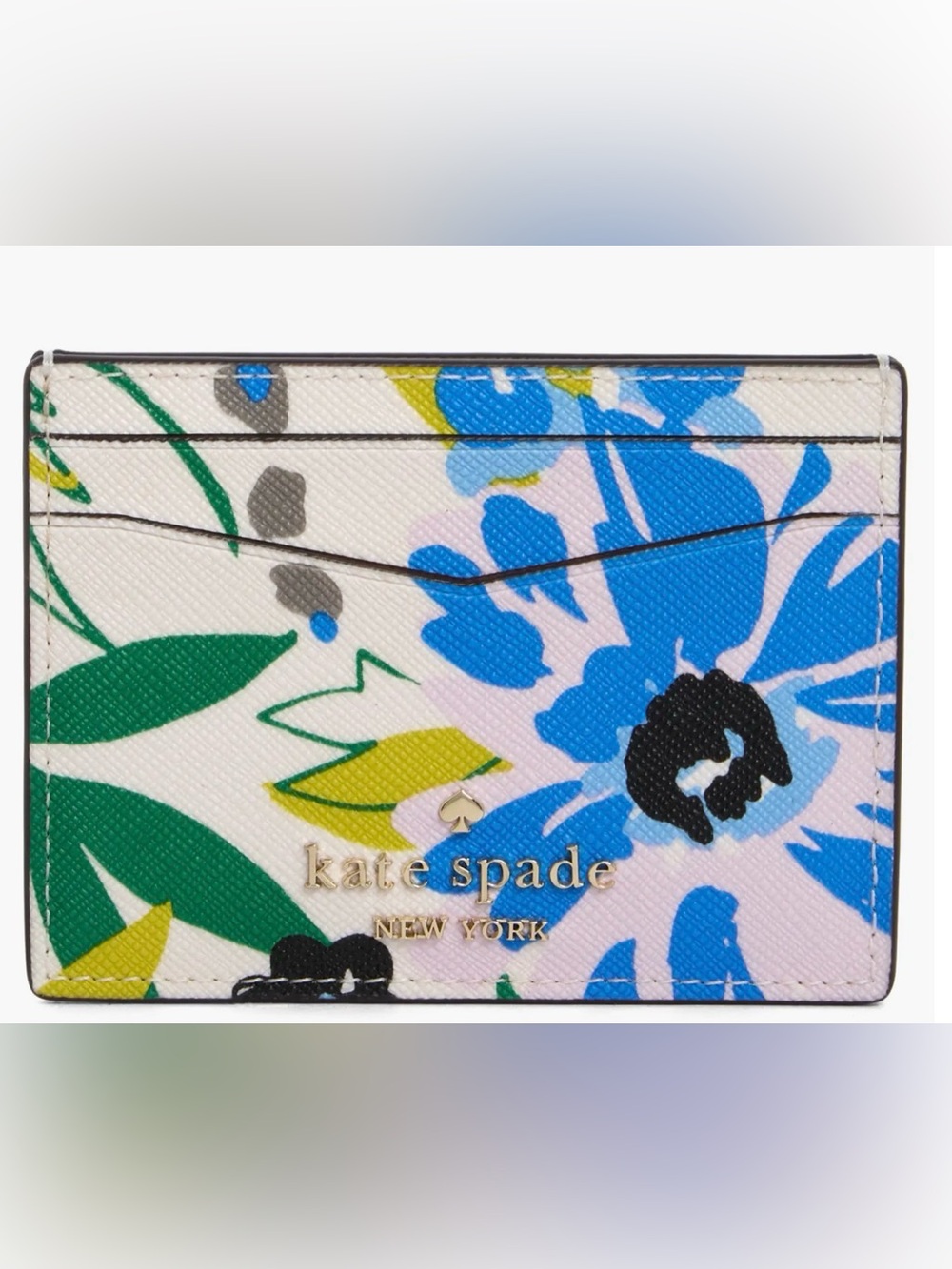 Kate Spade staci festival floral leather card case